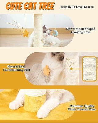 Plüschperche Süße Katze Baum Weiße Wolke Katze Turm für kleine Katzen und Tiere