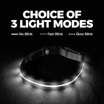 Kundenspezifische Dienstleistung Wasserdichtes USB Wiederaufladbares Silikon LED Hundehalsband