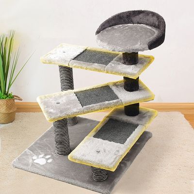 Fünfstöckige Katzenwohnung mit Sisal-Kratzpfosten Katzenkletterturm