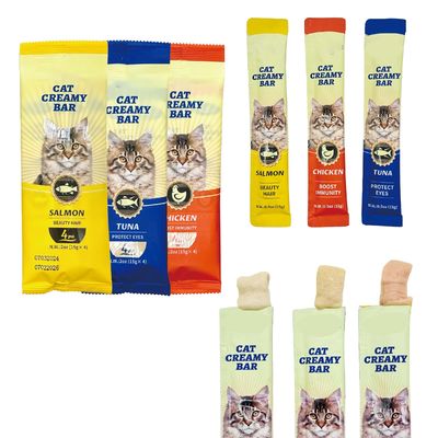 Frisches Fleisch Snack Katzenstreifen Drei Geschmacksrichtungen Thunfisch-Hydratationspackung für Katzen zum Schutz der Gesundheit
