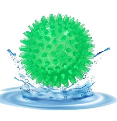 Benutzerdefiniertes Logo akzeptabel Bestseller TPR Squeaky Spike Ball Hunde-Spielzeug für Hunde und Haustiere