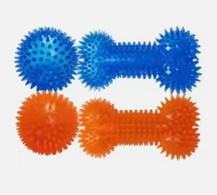 TPR für Haustiere Hunde mit gestochenem Knochen Stimmresistente Zahnreinigung Interaktive Haustierspielzeuge