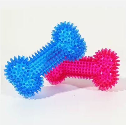 TPR für Haustiere Hunde mit gestochenem Knochen Stimmresistente Zahnreinigung Interaktive Haustierspielzeuge