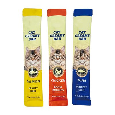 Frisches Fleisch Snack Katzenstreifen Drei Geschmacksrichtungen Thunfisch-Hydratationspackung für Katzen zum Schutz der Gesundheit