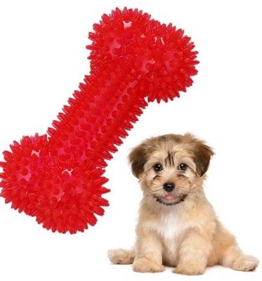 Hundeweiches Kauspielzeug Langlebige TPR-Knochenform für interaktives Training und Zahnreinigung