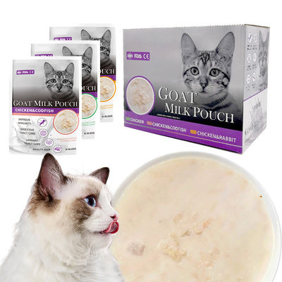 Katzen Snacks Huhn Kaninchen Kabeljau Hundesüßigkeiten Ziegenmilch Pulver Tasche Katze Nasskost