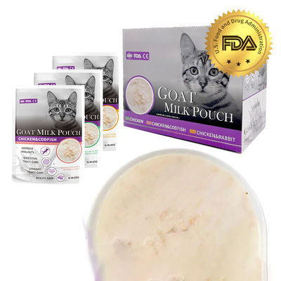 Katzen Snacks Huhn Kaninchen Kabeljau Hundesüßigkeiten Ziegenmilch Pulver Tasche Katze Nasskost