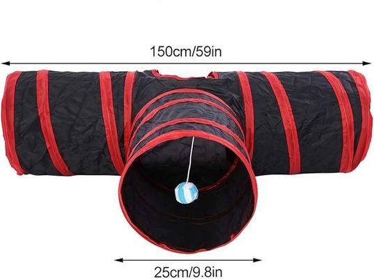 Sicher und langlebig Klappbares Tier Tunnel Polyester Ausdehnbares Katzenzelt Interaktives Spielzeug
