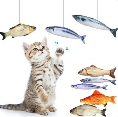 Interaktives Katzenspielzeug Realisches Floppfische Katzenkraut Katzenspielzeug für kleine Tiere