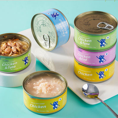 Eiweißgeschnittenes Huhn und Lachs Konservenrezept Katzenfutter für 170g Katzen Spezialdiät