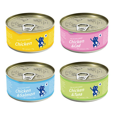Eiweißgeschnittenes Huhn und Lachs Konservenrezept Katzenfutter für 170g Katzen Spezialdiät