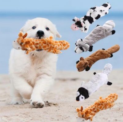 Spielerische Hunde-Spielzeuge Tierprodukte Cartoon niedlich keine Stoffung Tier Schale Langlebig Interaktiv