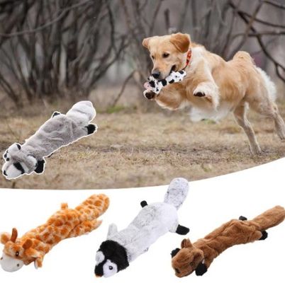 Spielerische Hunde-Spielzeuge Tierprodukte Cartoon niedlich keine Stoffung Tier Schale Langlebig Interaktiv