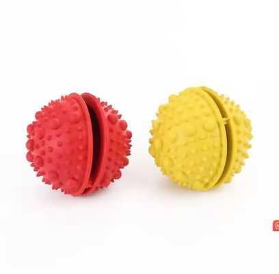 Rote Gummi-Hund-Treats Spielzeugkugel zur Zahnreinigung