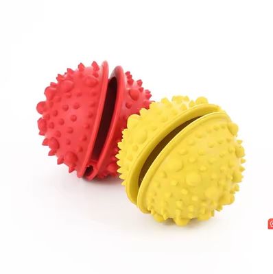 Rote Gummi-Hund-Treats Spielzeugkugel zur Zahnreinigung