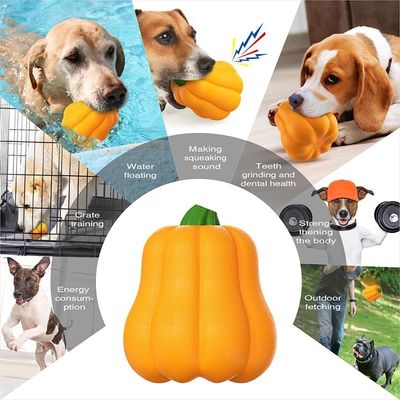 TPR Pumpkin Ball Shake macht Kichern Interaktives Hunde-Spielzeug für Herding und Training