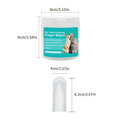 ST-03 Zähne für Haustiere Fingerstifte Nasstücher 8,3cm*4cm