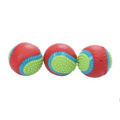 Mittlerer Hund Sprungholz Spielball Nachhaltiges Quietschendes Spielzeug mit weichem Latexgummi