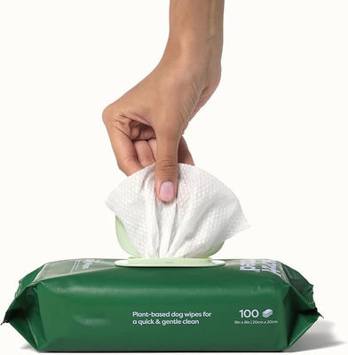 150*200mm Weiches, umweltfreundliches Haustierwindeln für Hunde 100 Stück Spunlace Nonwoven Entfernt Gerüche