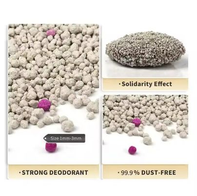 Deodorierender Katzenmüll Sand auf individuelle Weise, staubfrei, biologisch abbaubar, duftend, mehrfarbig
