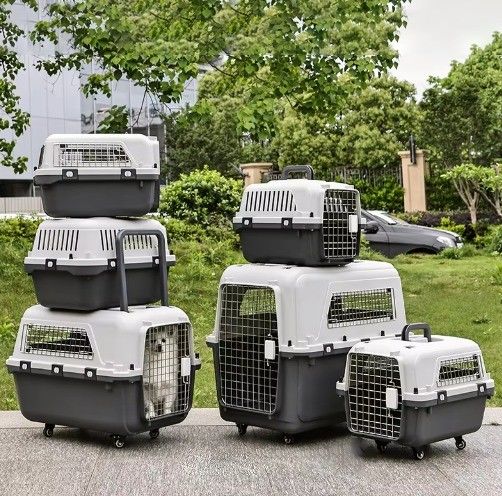 Sichere Doppeltür-Design Katzen-Hund-Reisetasche mit Rädern und supergroßem Platz