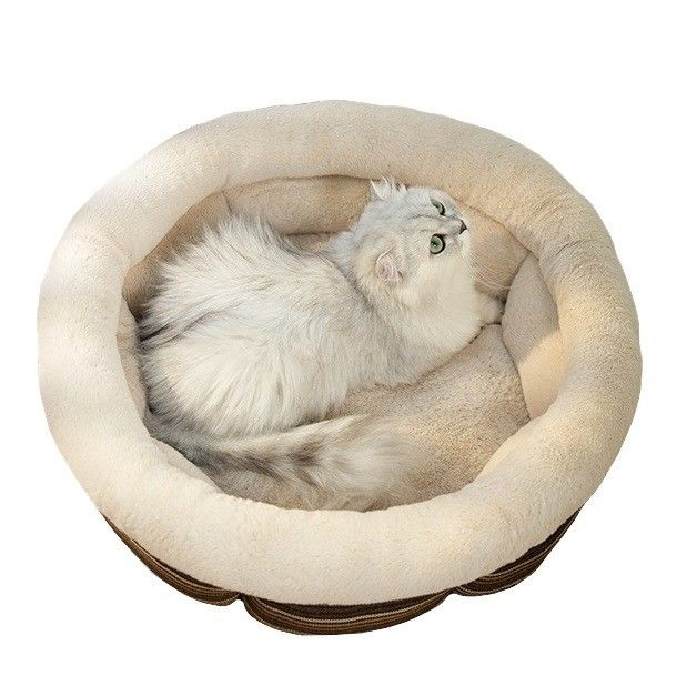 Sofa für Haustiere, rundes Kissenbett für Katzen oder kleine Hunde, rutschfeste, wasserdicht