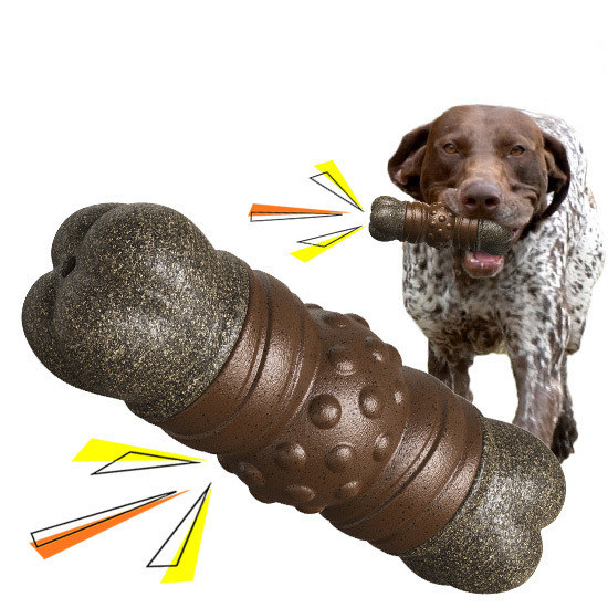 Nachhaltiges Modestylen Hunde-Squeak-Spielzeug Stick Knochen für Zähne Reinigung Kauspielzeug