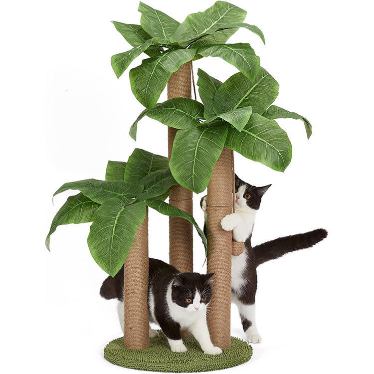 31.5 Zoll Sisal Katze Kratzpfosten Katzenmöbel Haustierhaus für Innenkatzen