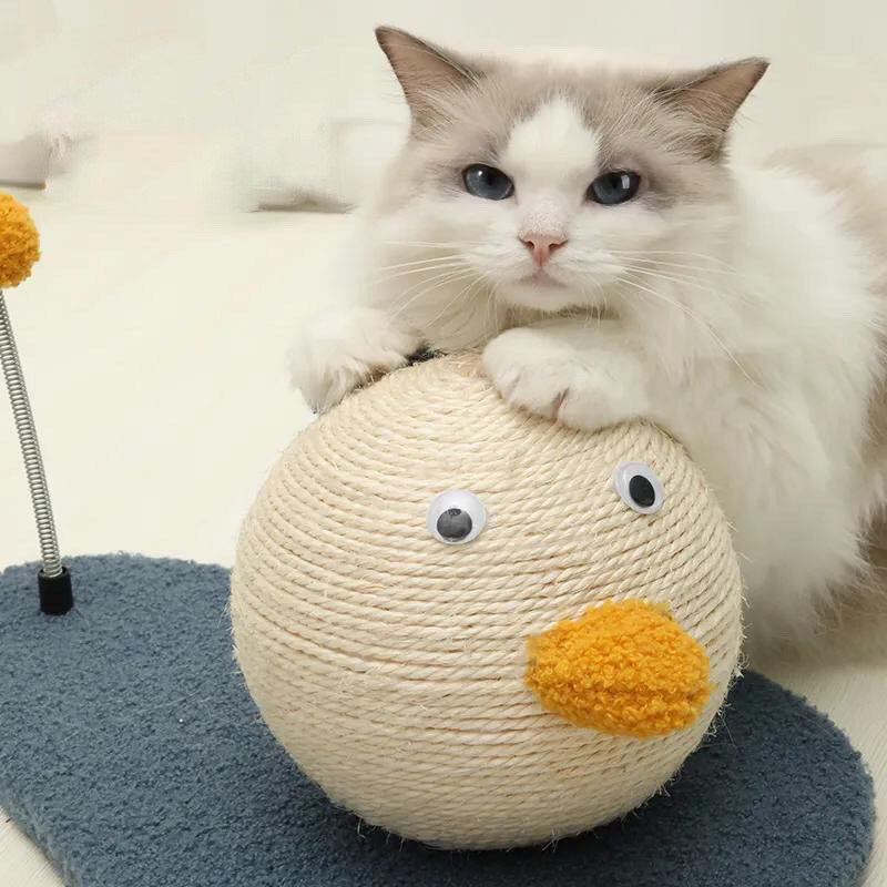 ODM Holz Sisal Katzenmöbel Öko-freundliches Haustier Spielzeug Katzen Kratzer Ball nachhaltiges Katzenbett