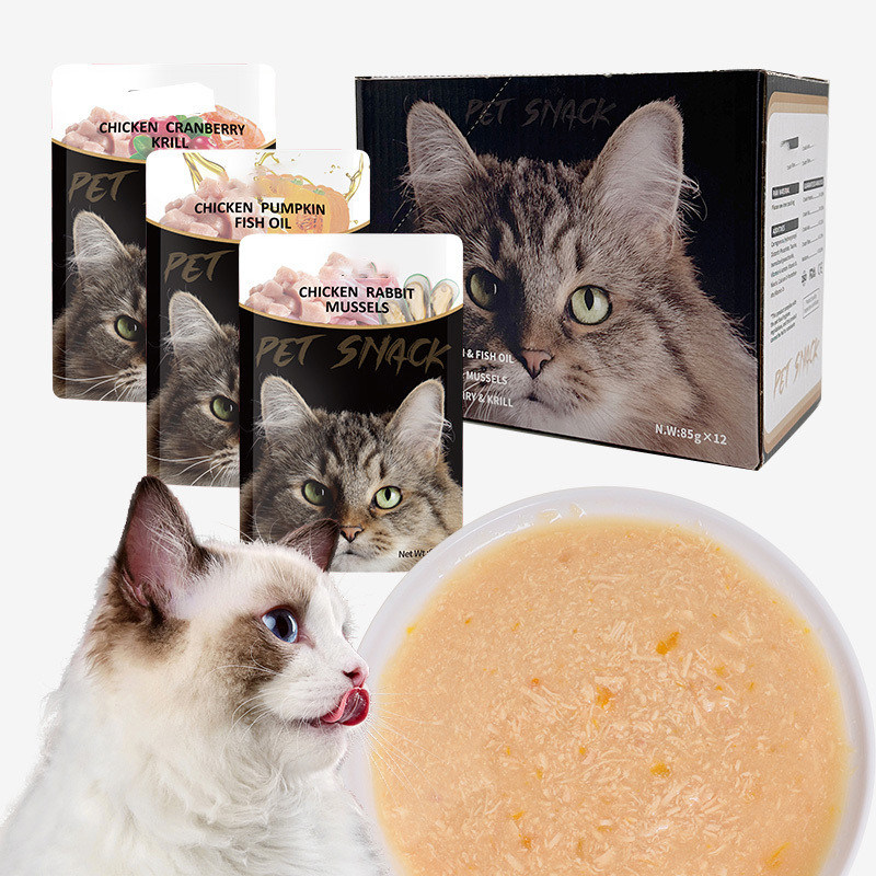 Hochprotein-Erwachsene Nasse Katzenfutterbeutel Huhn Ozean Fisch Nasse Nahrung Katze Leckereien Snacks