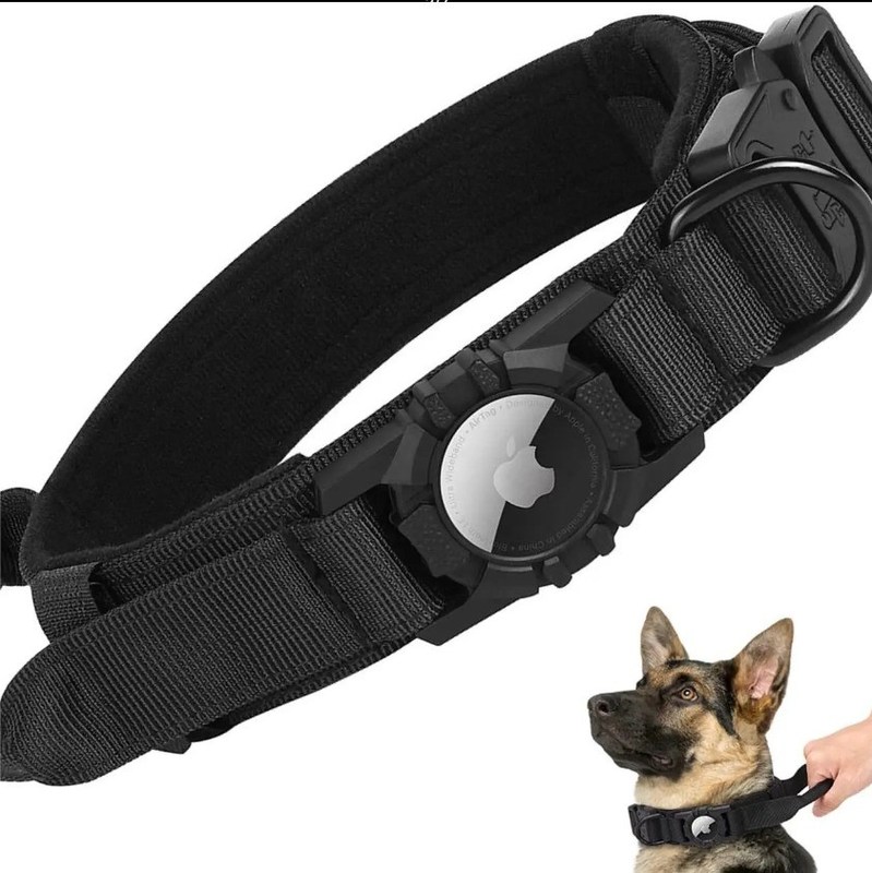 Nylon-Hunde-Training-Halsband für Laufen Wandern Wandern Airtag Tracker Schutzkoffer jetzt