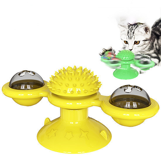Unterhalten Sie Ihre Katzen mit einem sicheren und umweltfreundlichen, an der Wand befestigten Bodensaugkugel-Spielzeug
