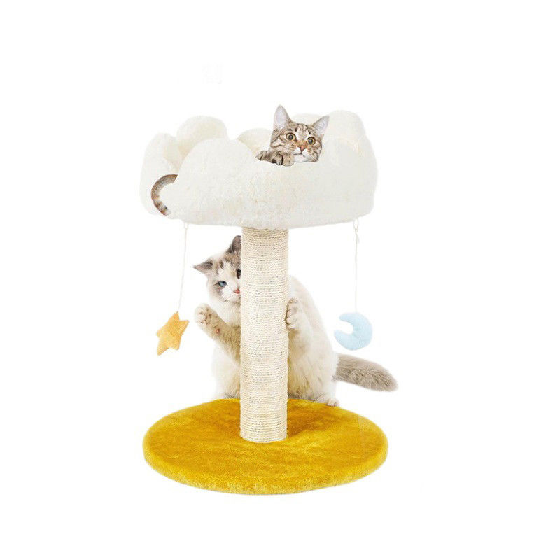 Plüschperche Süße Katze Baum Weiße Wolke Katze Turm für kleine Katzen und Tiere