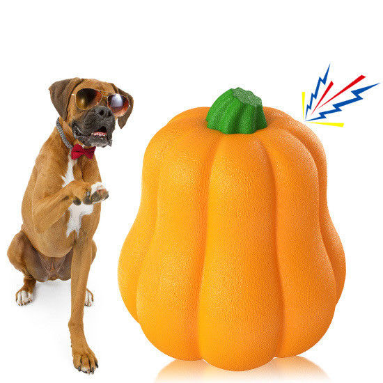 TPR Pumpkin Ball Shake macht Kichern Interaktives Hunde-Spielzeug für Herding und Training